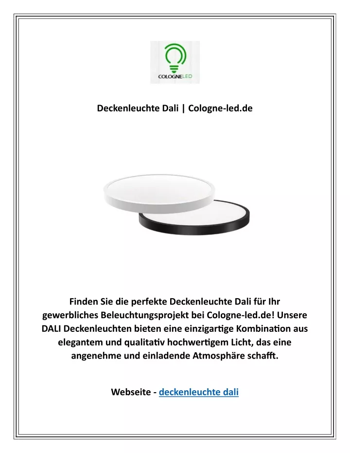 deckenleuchte dali cologne led de