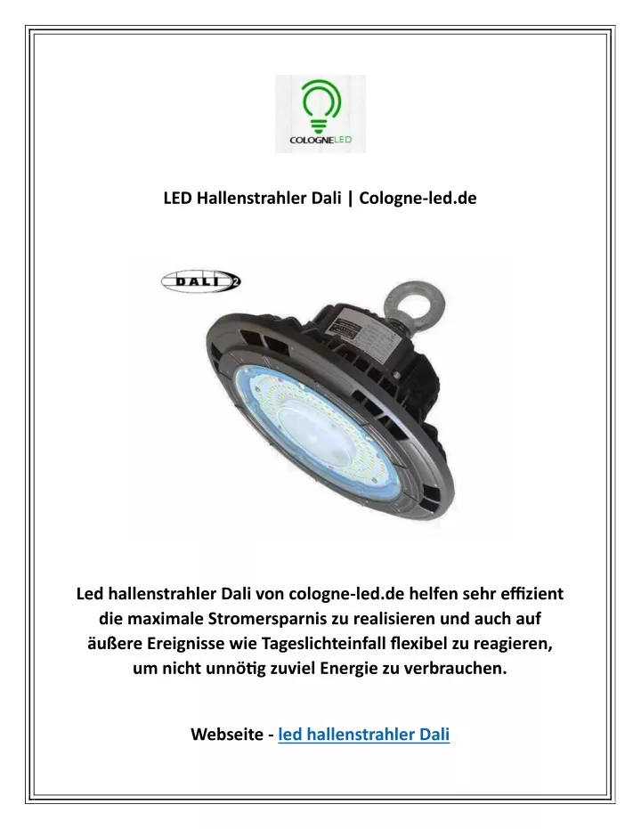 led hallenstrahler dali cologne led de