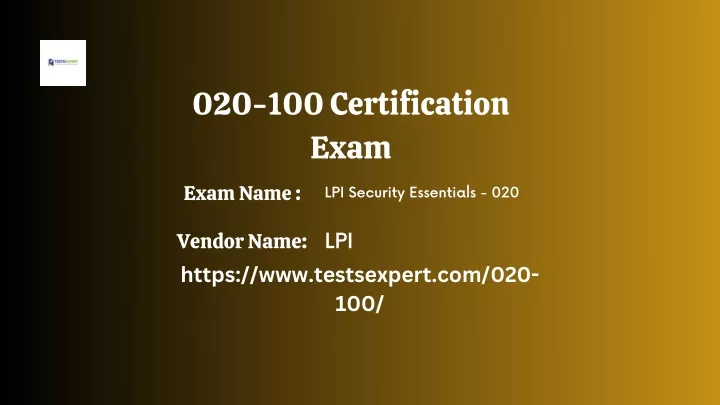 020 100 certification exam