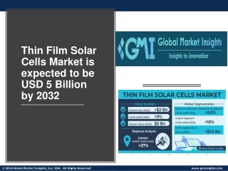 Thin Film Solar Cells Market Growth Outlook with Industry Review