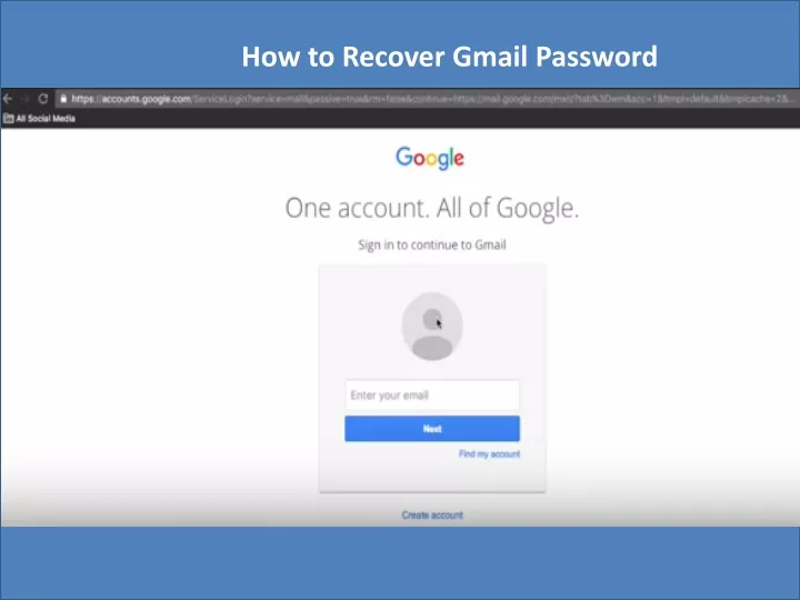 how to recover gmail password