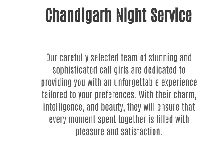 chandigarh night service