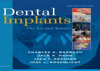 [PDF] Dental Implants: The Art and Science Ipad