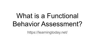 What is a Functional Behavior Assessment