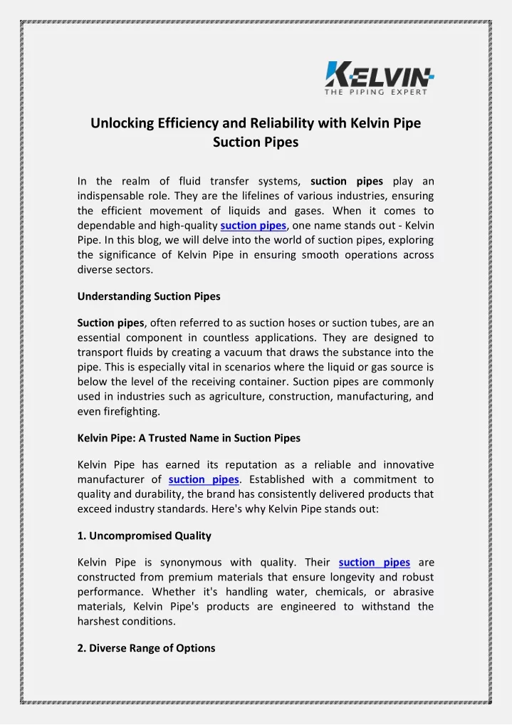 unlocking efficiency and reliability with kelvin