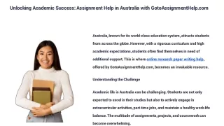 Unlocking Academic Success_ Assignment Help in Australia with GotoAssignmentHelp.com