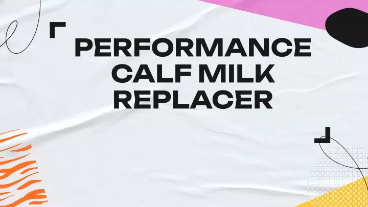 performance calf milk replacer