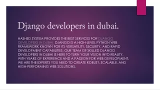 Django Developers in Dubai