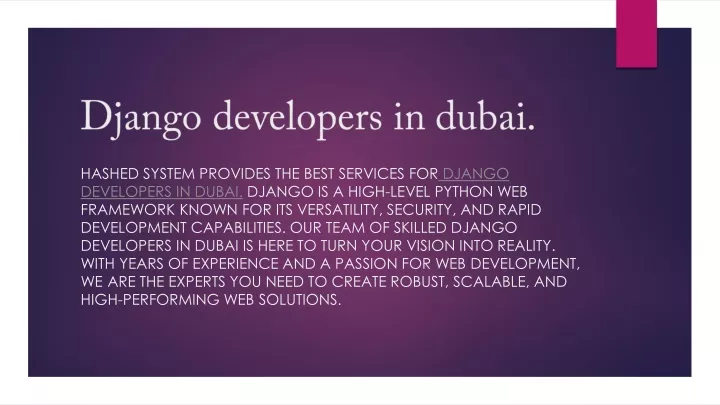 django developers in dubai