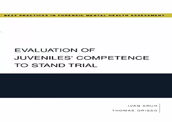 PPT [PDF] Evaluation of Juveniles' Competence to Stand Trial (Best