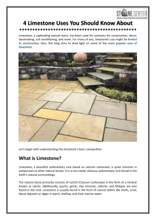 4 limestone uses you should know about limestone