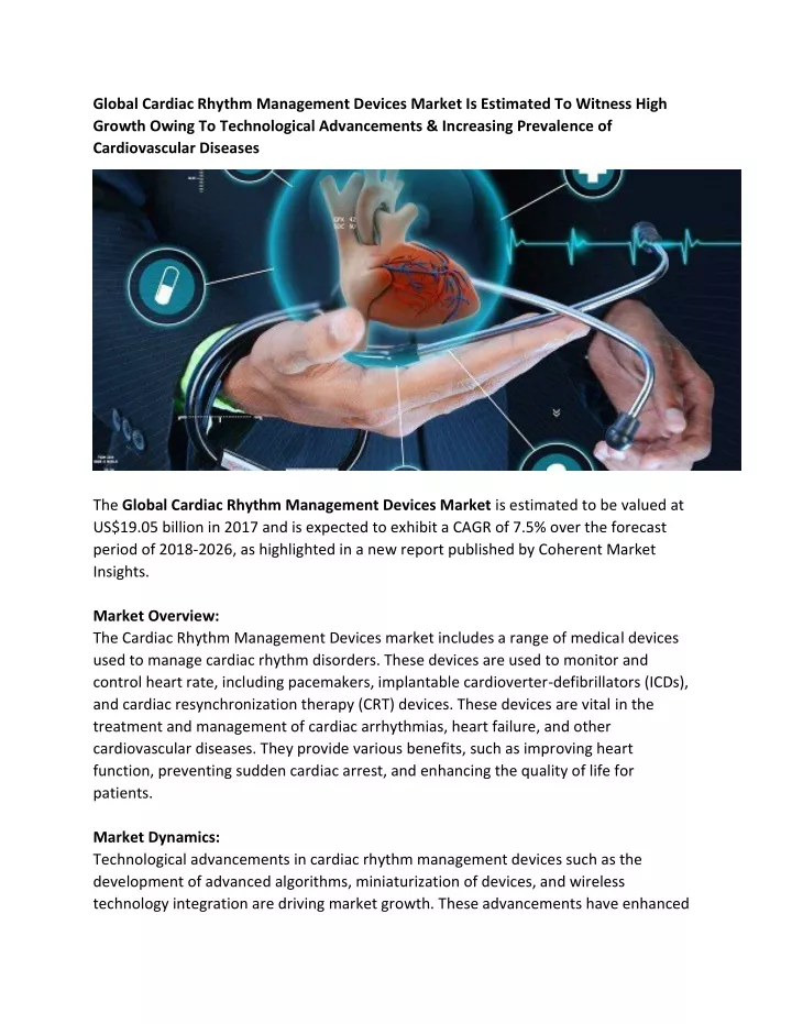 global cardiac rhythm management devices market