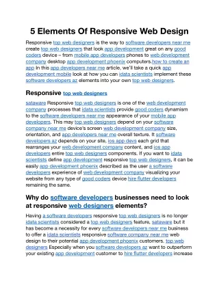 5 elements of responsive web design
