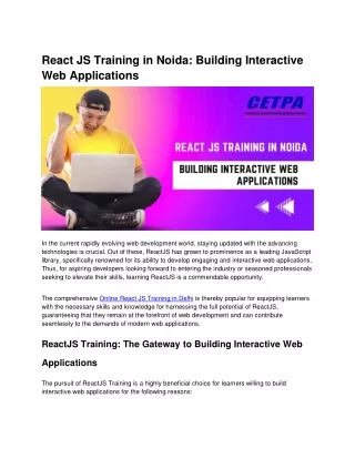 react js training in noida building interactive