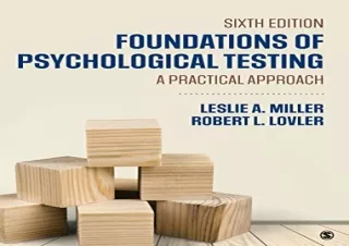PDF Foundations of Psychological Testing: A Practical Approach Ipad