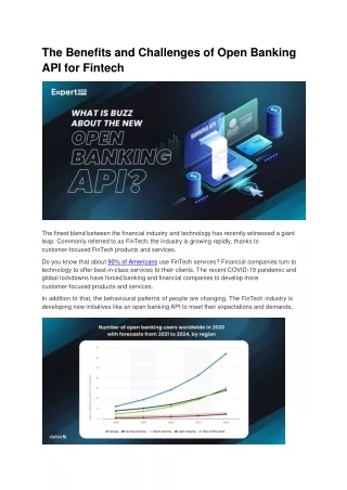 the benefits and challenges of open banking