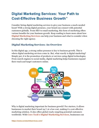 Digital Marketing Services_ Your Path to Cost-Effective Business Growth”