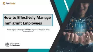 how to effectively manage immigrant employees