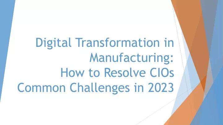 digital transformation in manufacturing