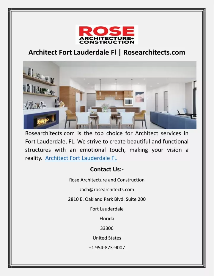 architect fort lauderdale fl rosearchitects com