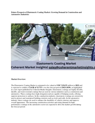 Elastomeric Coating Market
