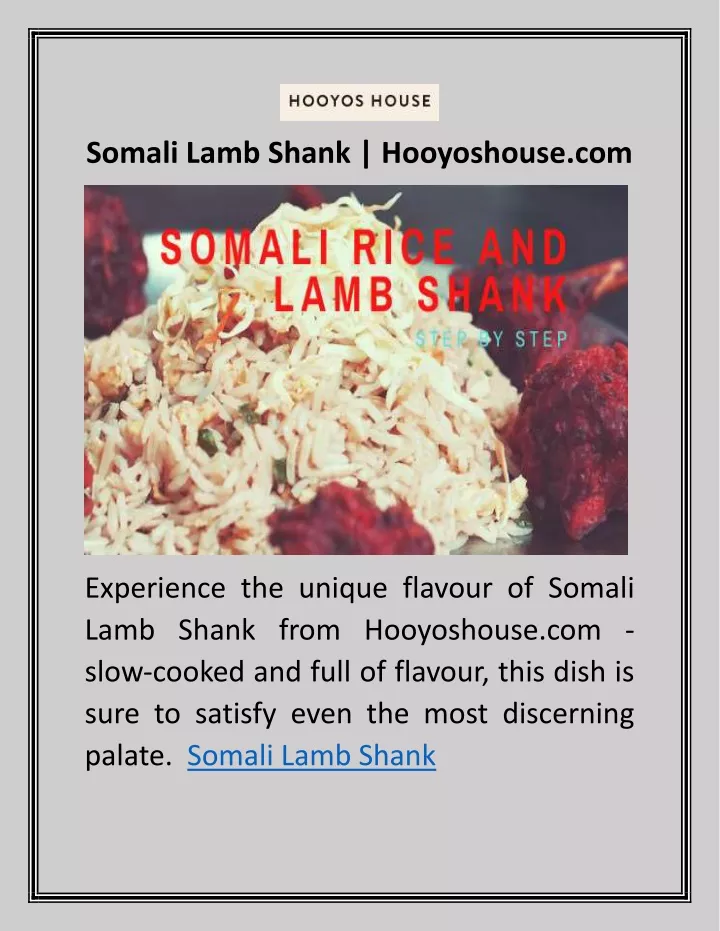 somali lamb shank hooyoshouse com