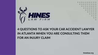 4 Questions to Ask Your Car Accident Lawyer in Atlanta When You Are Consulting