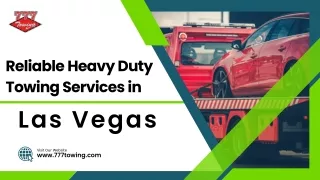 Reliable Heavy Duty Towing Services in Las Vegas