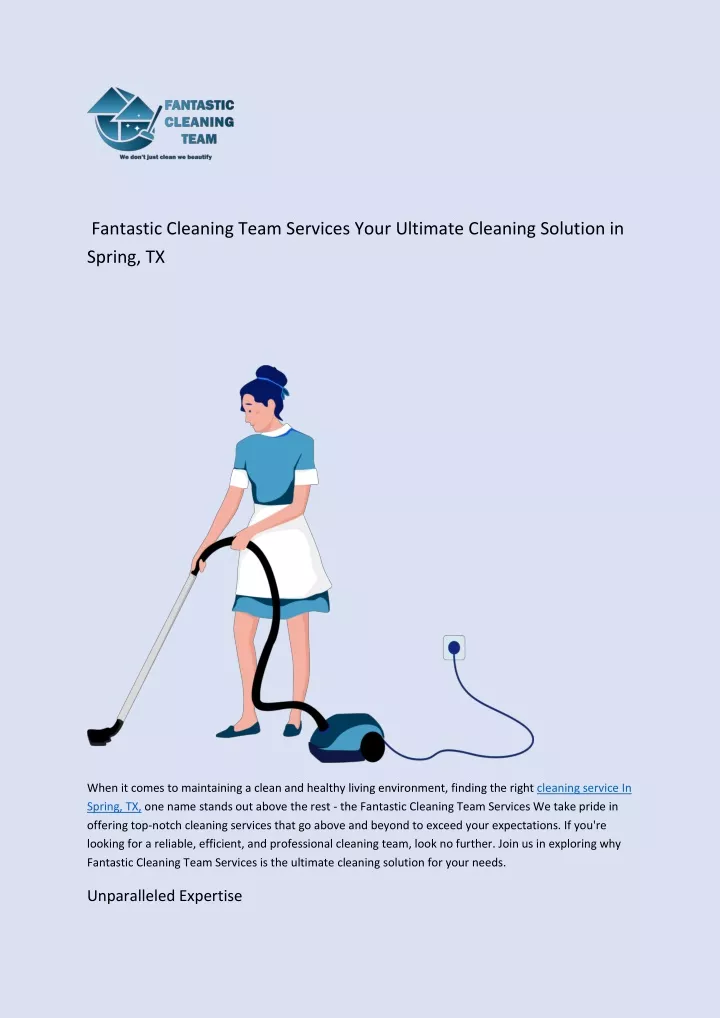 fantastic cleaning team services your ultimate