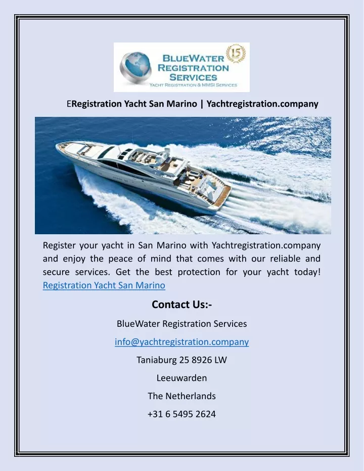 e registration yacht san marino yachtregistration