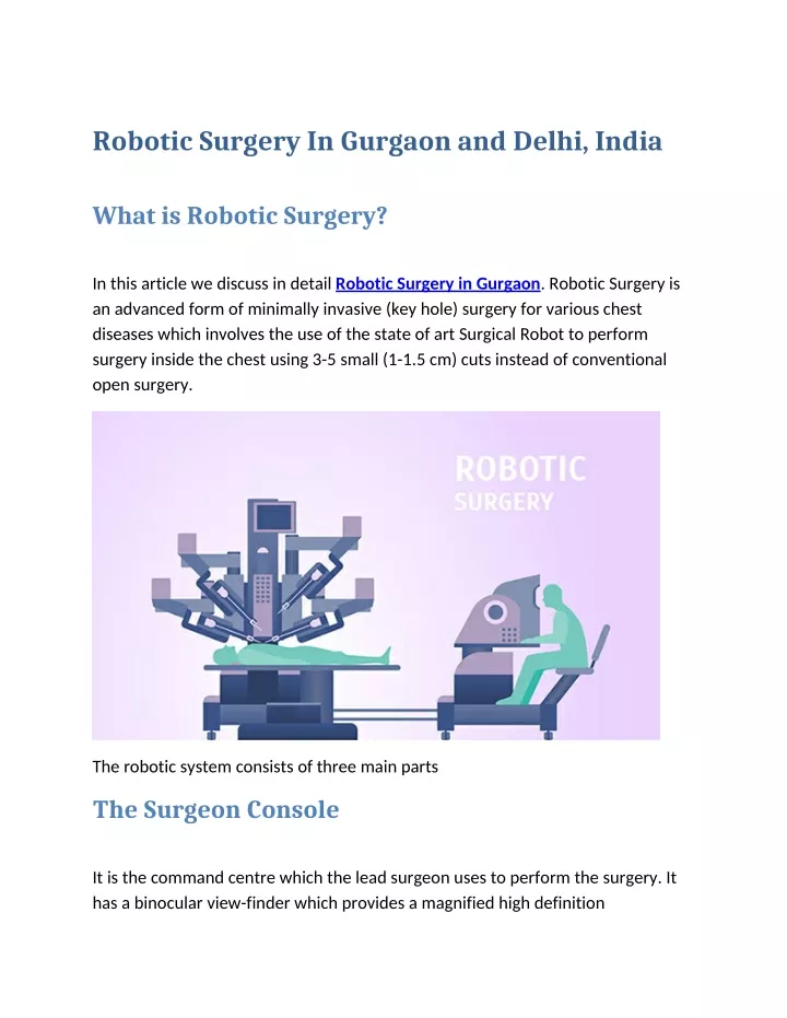 robotic surgery in gurgaon and delhi india