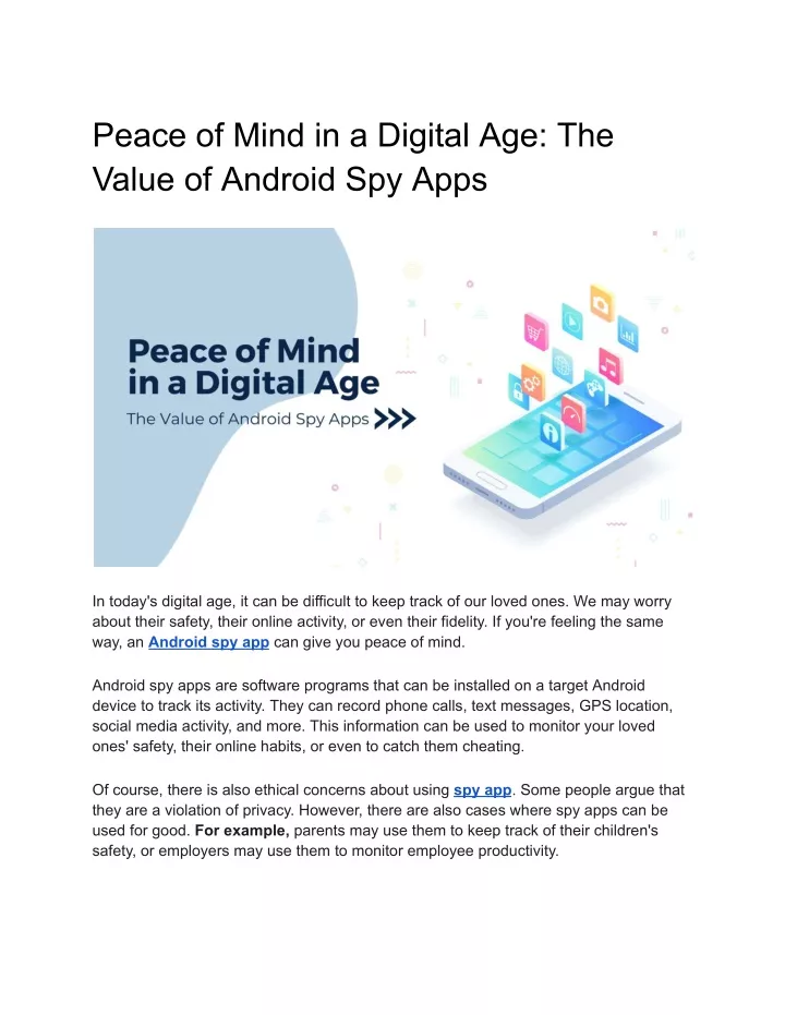 peace of mind in a digital age the value