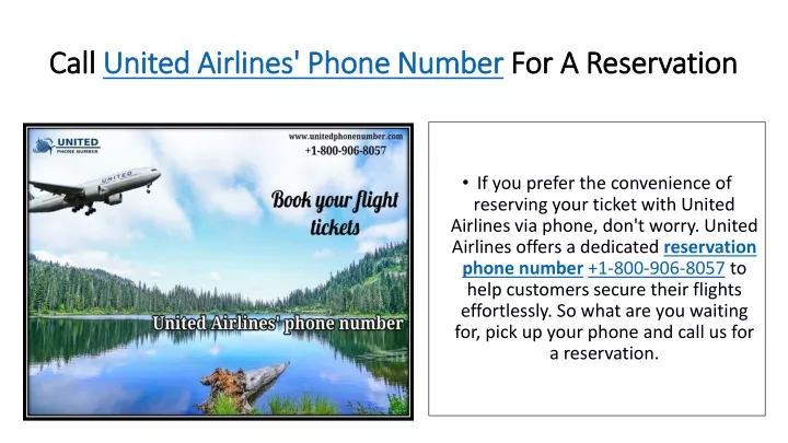 call united airlines phone n umber for a reservation