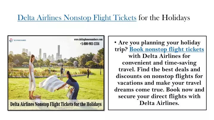 delta airlines nonstop flight tickets for the holidays