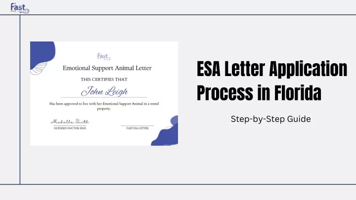 esa letter application process in florida
