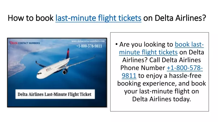 how to book last minute flight tickets on delta airlines