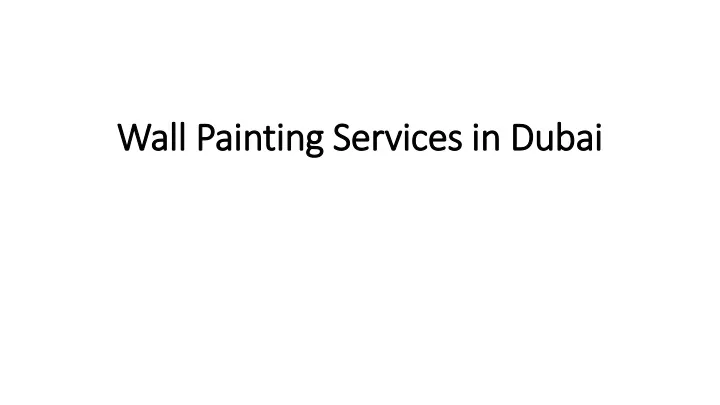 wall painting services in dubai wall painting