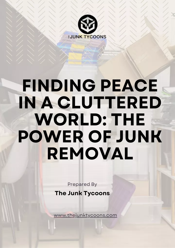 finding peace in a cluttered world the power