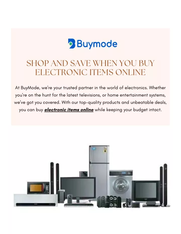 shop and save when you buy electronic items online