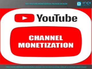 How to Buy YouTube monetization package in India