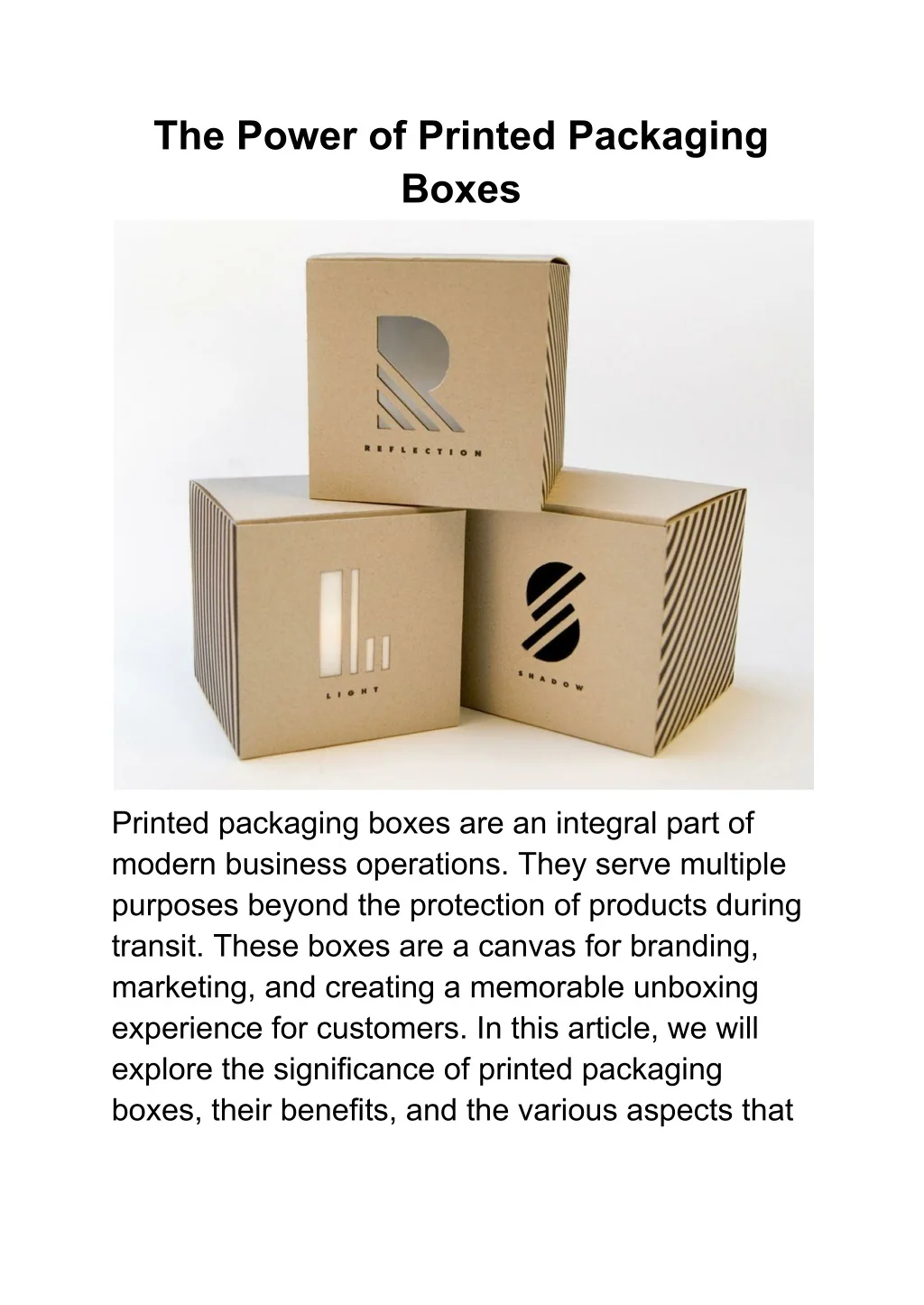PPT - The Power of Printed Packaging Boxes PowerPoint Presentation ...