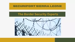 Securiport Sierra Leone - The Border Security Experts