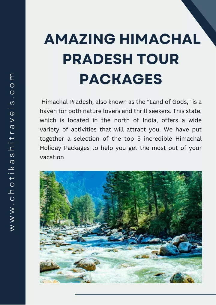 amazing himachal pradesh tour packages