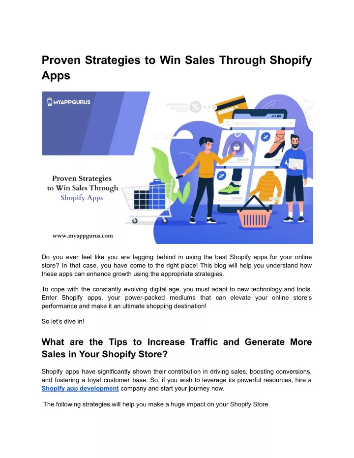 proven strategies to win sales through shopify