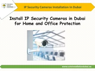 ip security cameras installation in dubai
