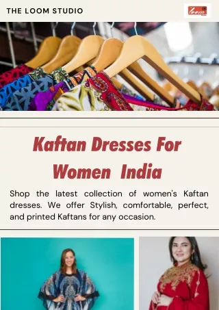 Kaftan Dress for Women India | The Loom Studio