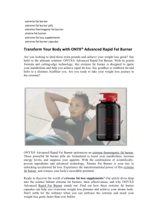 extreme fat burner extreme fat burner pills