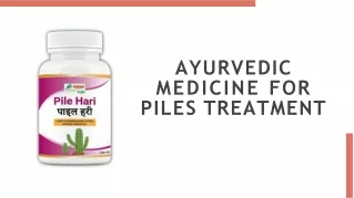 Piles treatment in Ayurveda