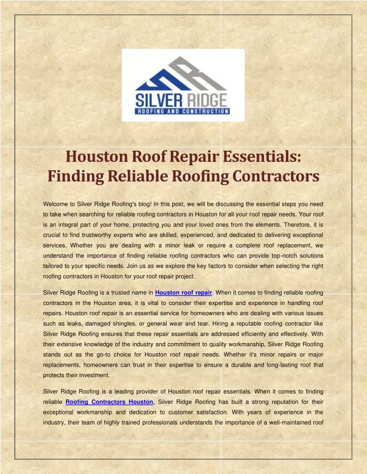 houston roof repair essentials finding reliable