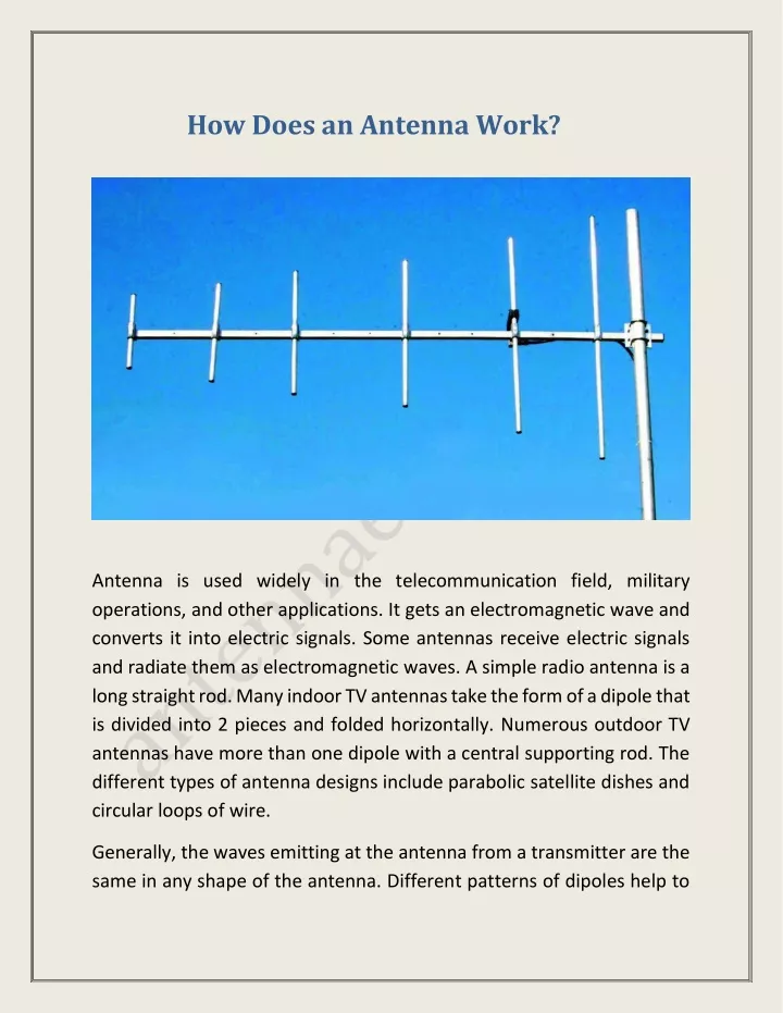 how does an antenna work